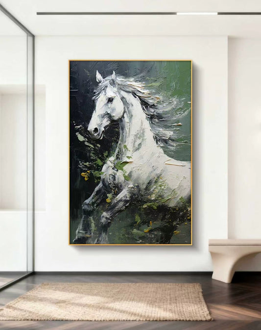 White Velocity Oil Painting