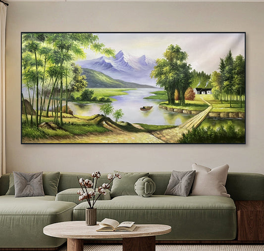 Onlookers Art | Oil Painting | Mountain View Oil Painting