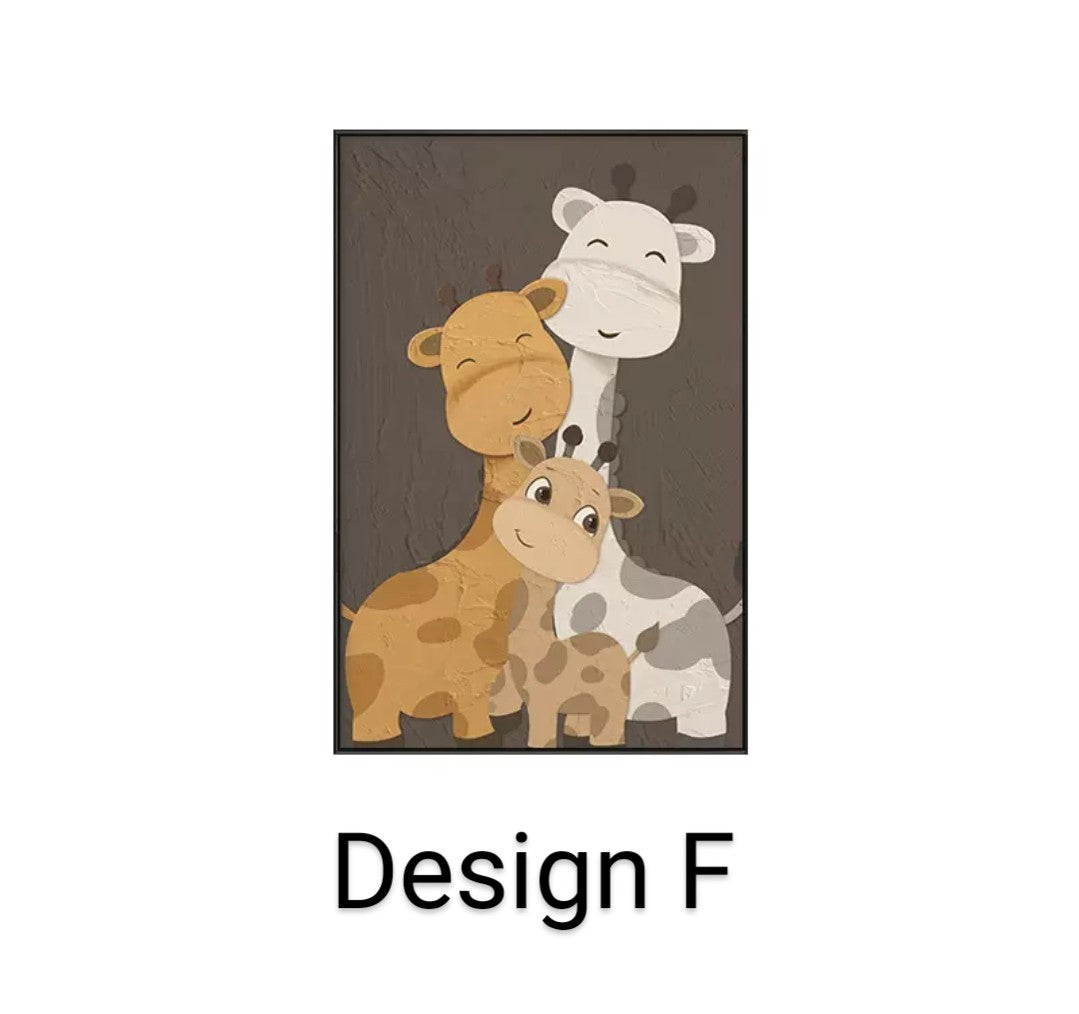 Onlookers Art | Art Painting | Giraffes giggle art painting