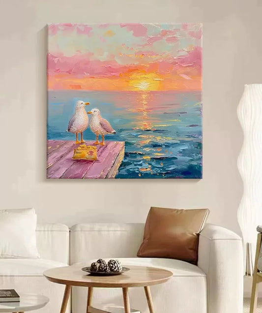 Onlookers Art | Oil Painting | LovE Birds Oil Painting