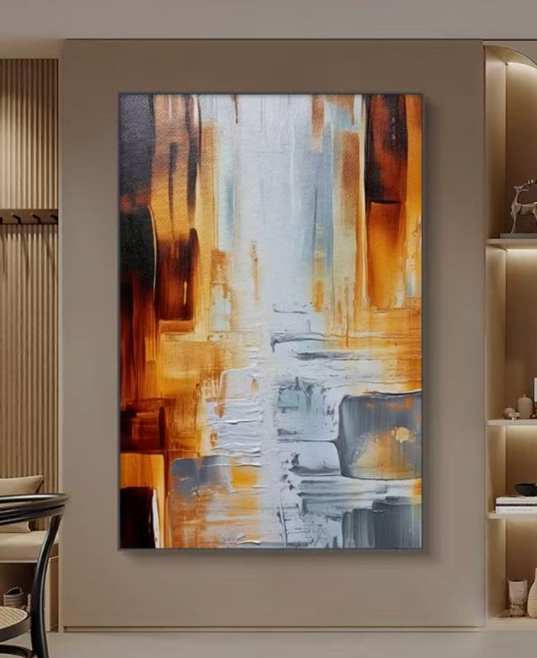 Onlookers Art | Oil Painting | Rellow Abstract Oil Painting