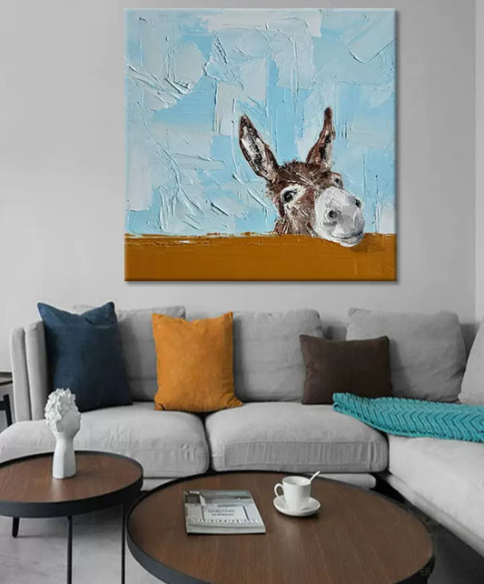 Onlookers Art | Oil Painting | DonkeY Gaze Oil Painting