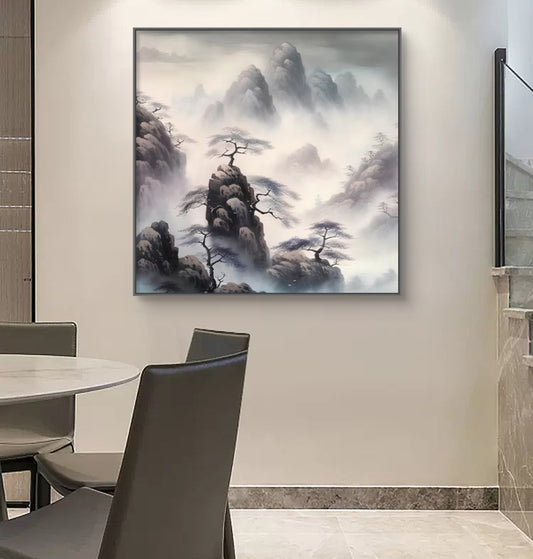 Onlookers Art | Oil Painting | MistY Peak Oil Painting