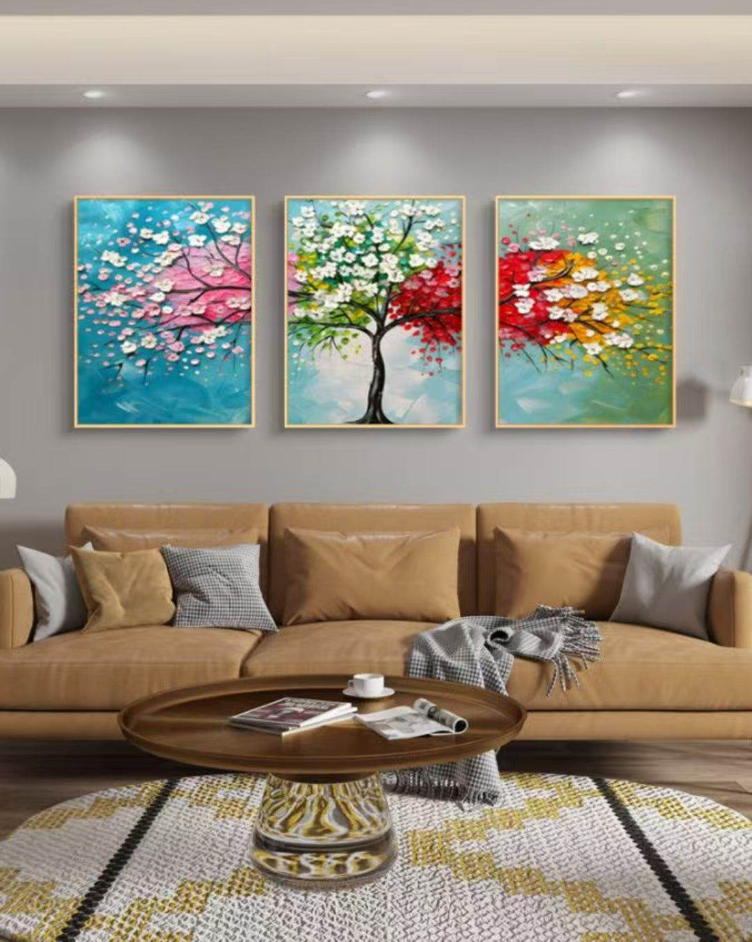 Onlookers Art | Oil Painting | Technicolor Tree Oil Painting