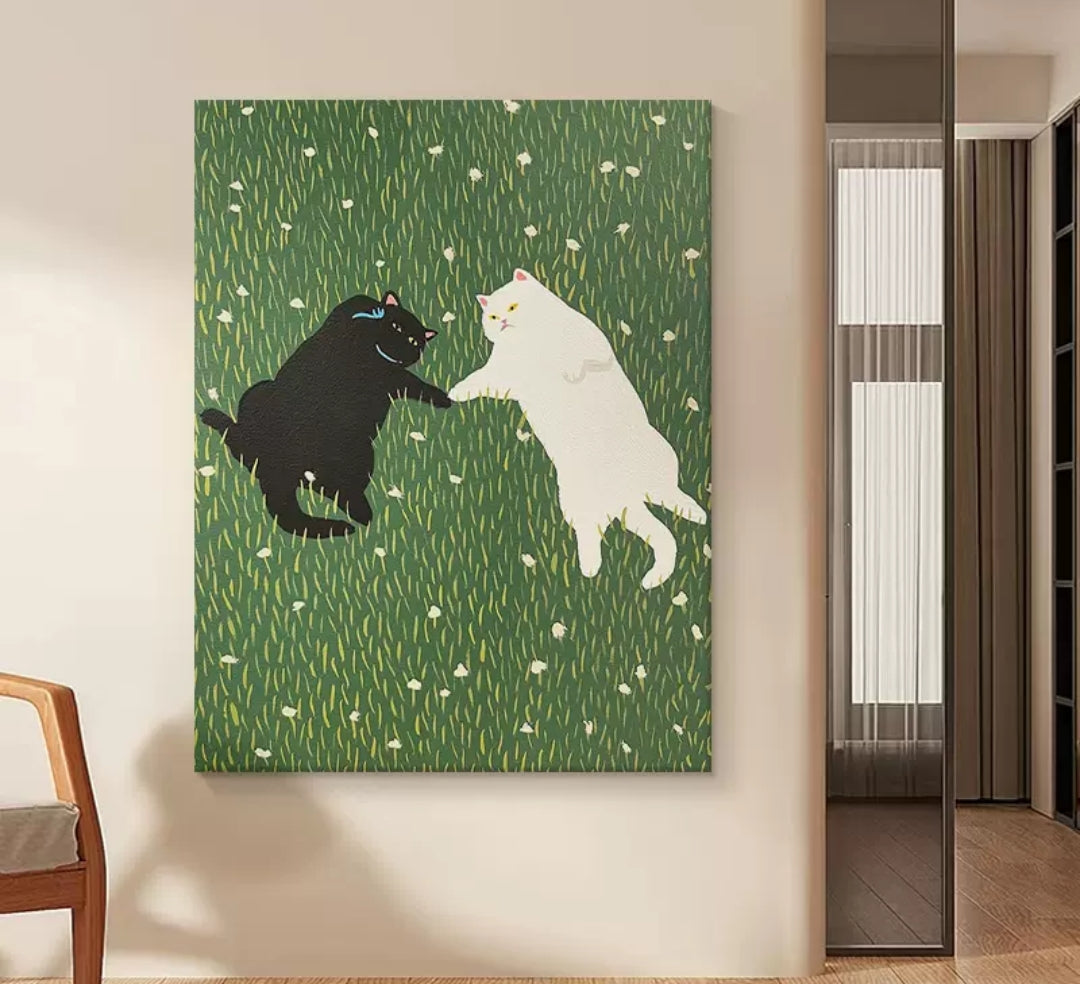 Onlookers Art | Oil Painting | Cattitude Oil Painting
