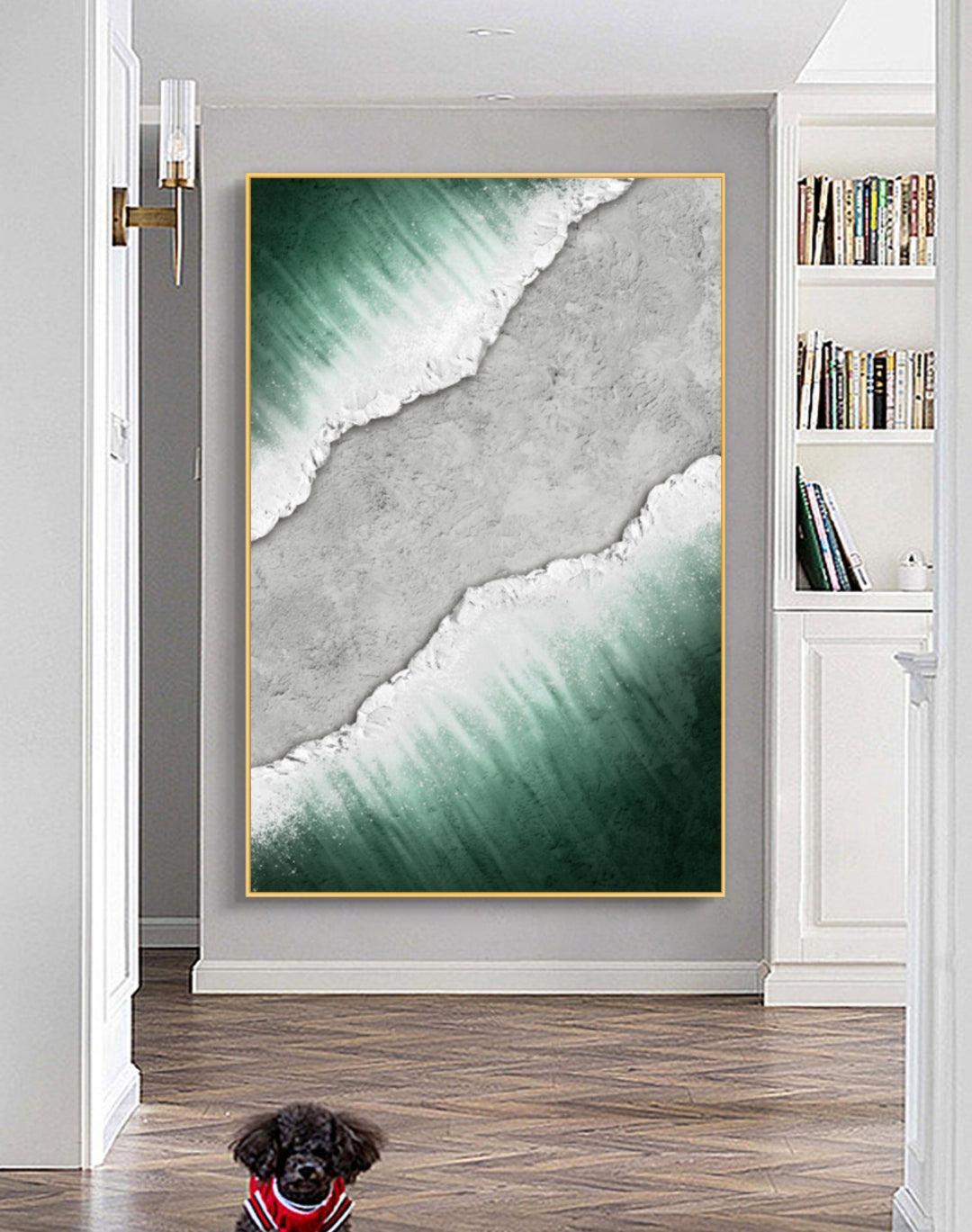 Onlookers Art | Oil Painting | Green Cascade Oil Painting