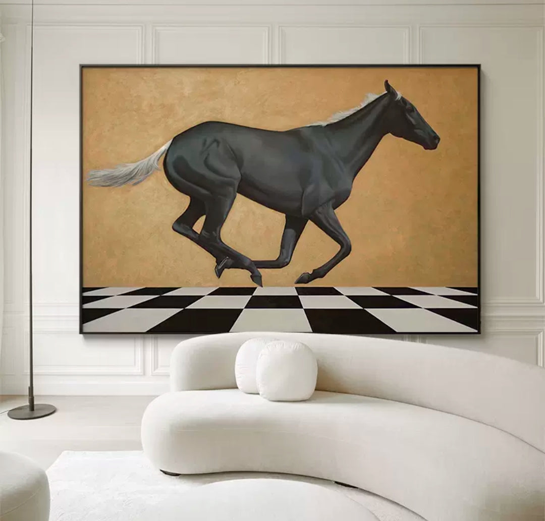Onlookers Art | Art Painting | CoaL Horse Art Painting