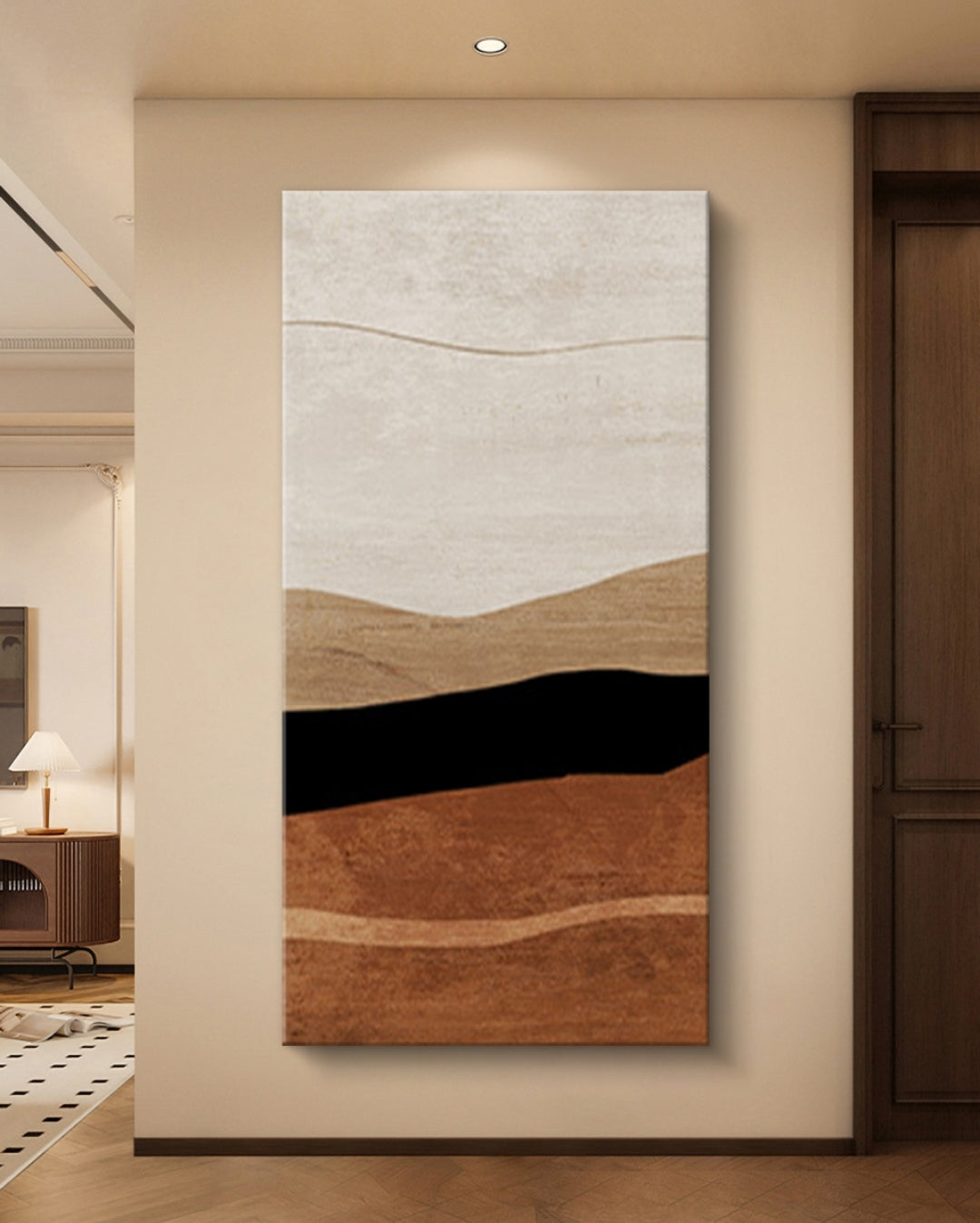 Warm Foundations Abstract Oil Painting
