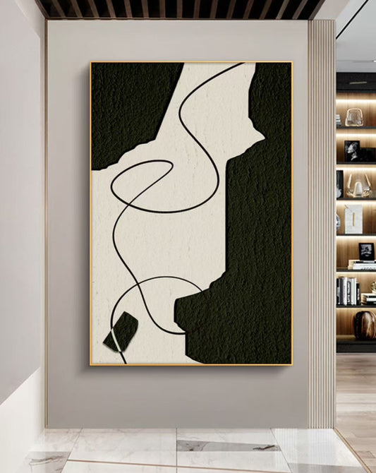 Onlookers Art | Oil Painting | Monotone Motion Abstract Oil Painting