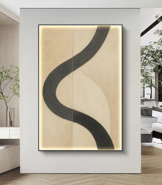 Onlookers Art | Oil Painting | Curvature Abstract Oil Painting