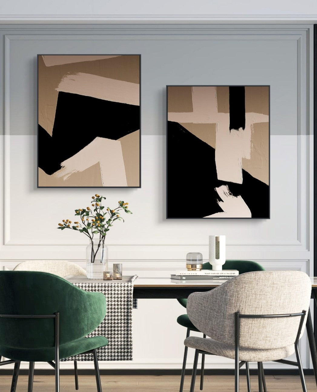Onlookers Art | Oil Painting | Cocoa Nightfall Abstract Oil Painting
