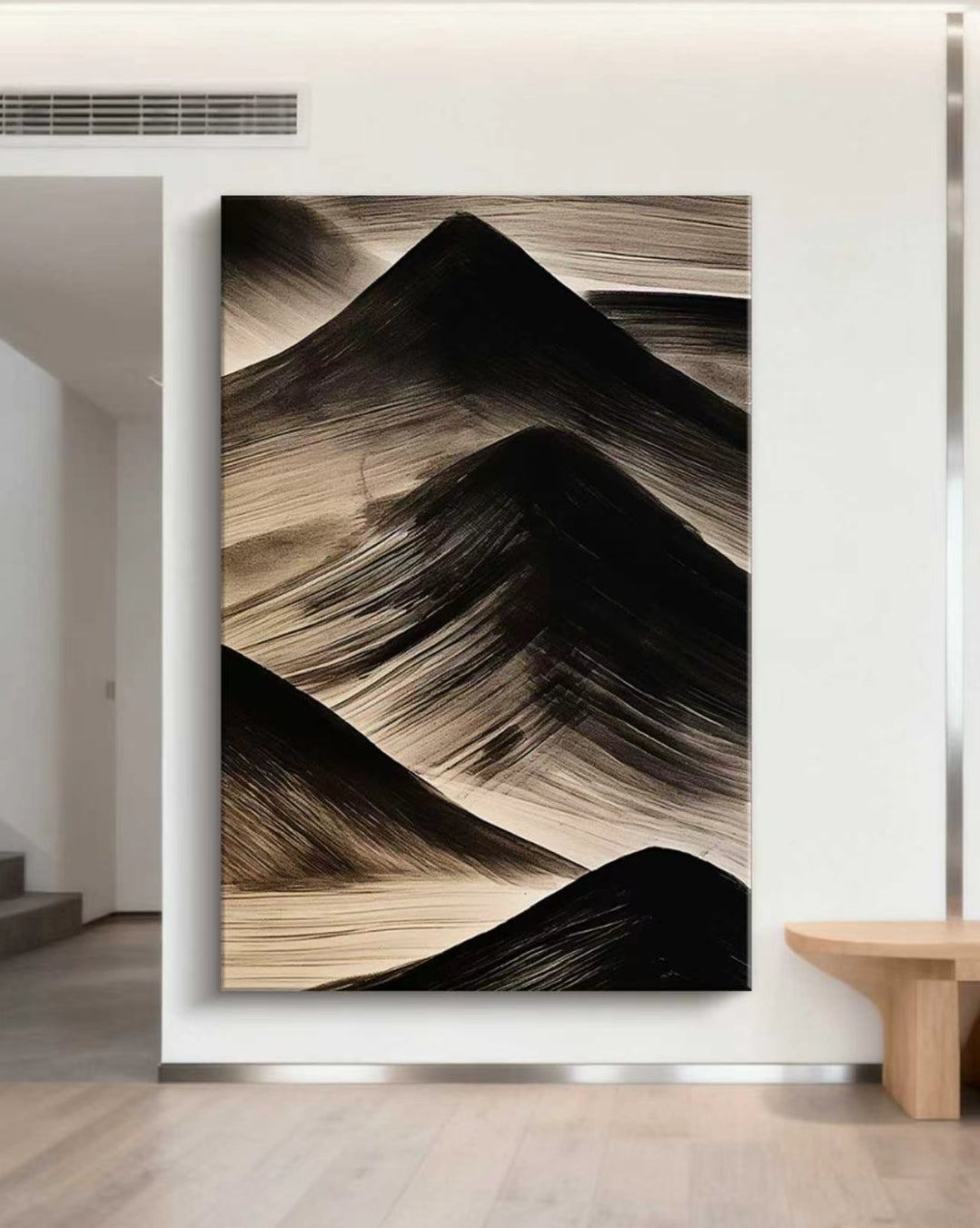 Tidal Peaks Abstract Oil Painting