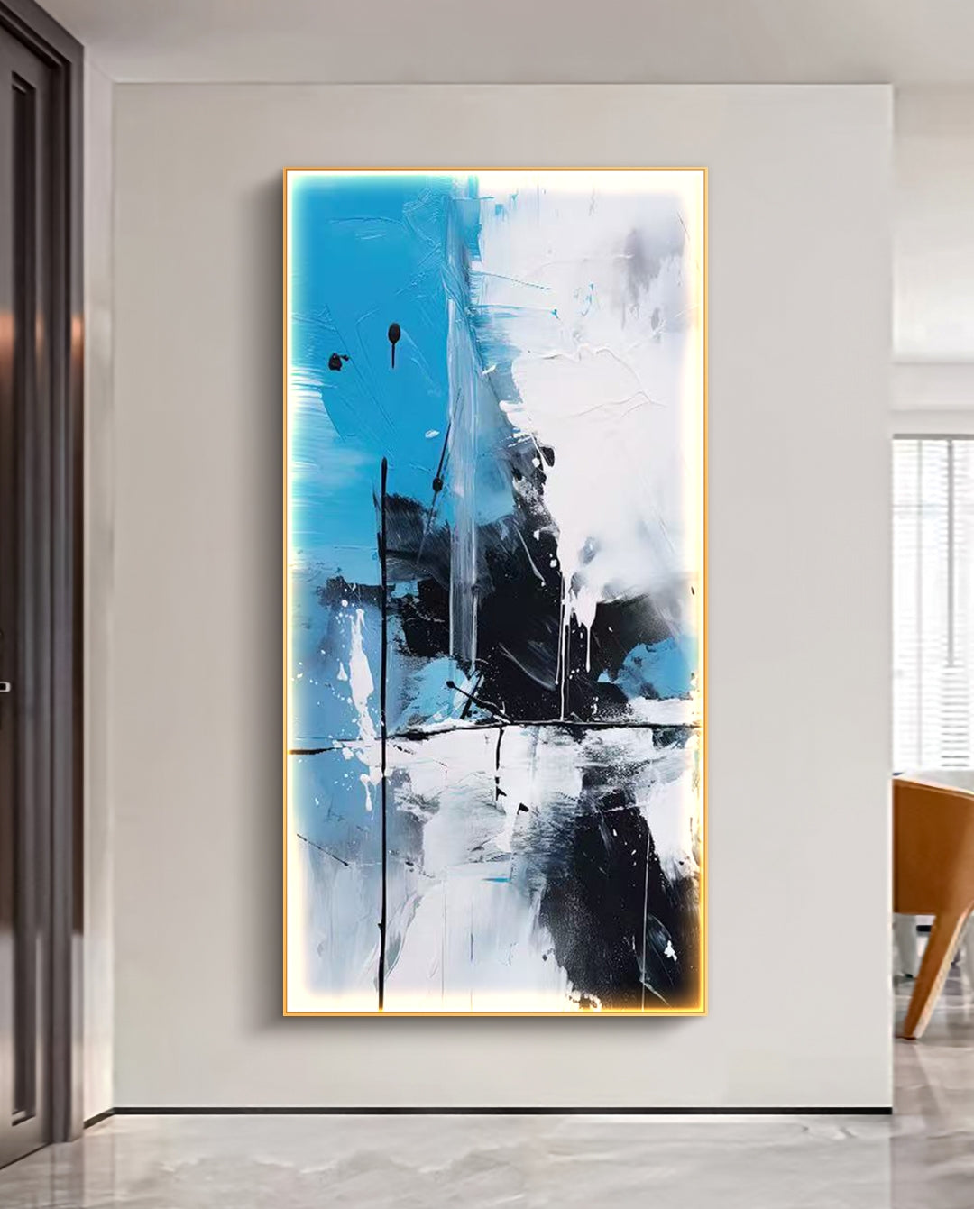 Frozen Tide Abstract Oil Painting