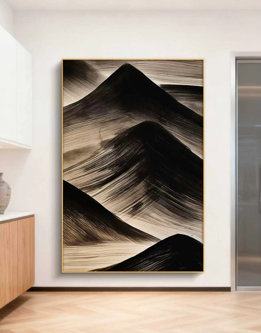 Tidal Peaks Abstract Oil Painting