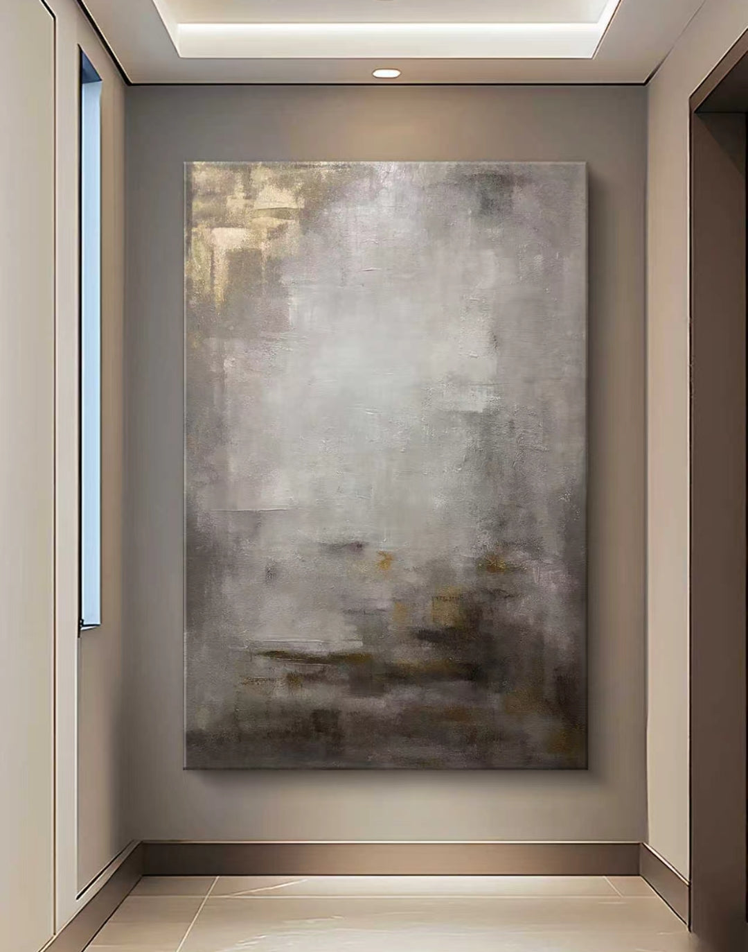 Grey Reverie Abstract Oil Painting