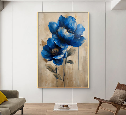 Onlookers Art | Oil Painting | Azure Flower Oil Painting