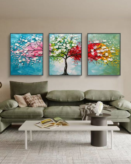 Onlookers Art | Oil Painting | Technicolor Tree Oil Painting