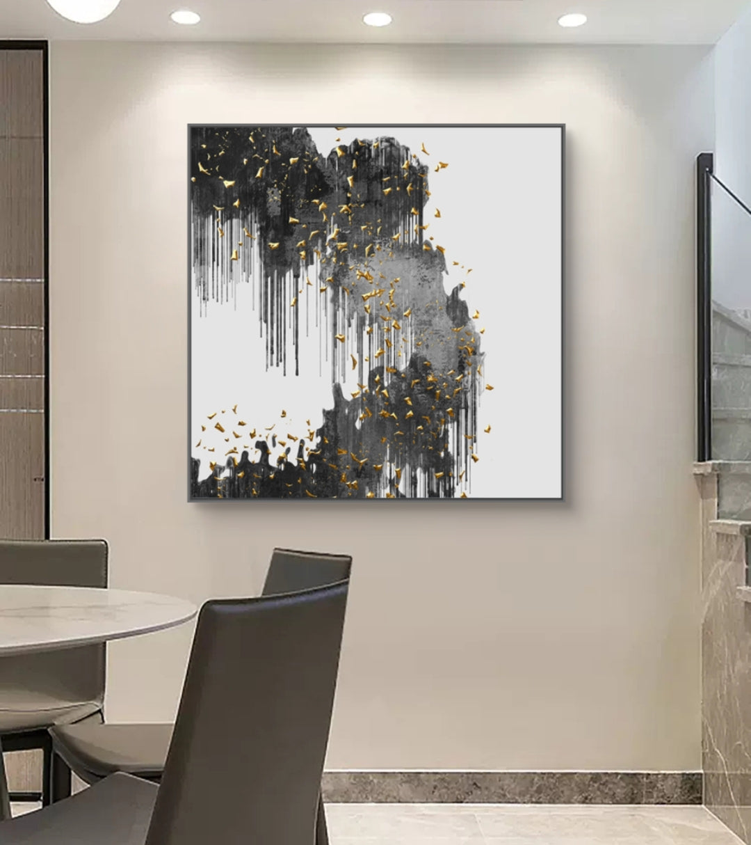 Onlookers Art | Oil Painting | Golden Drizzle Oil Painting