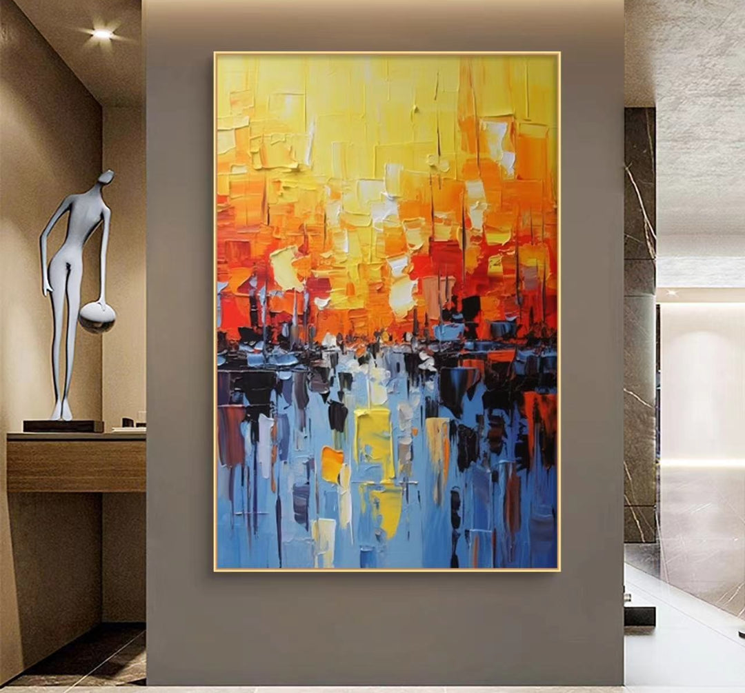Onlookers Art | Oil Painting | VibranT Abstract Oil Painting