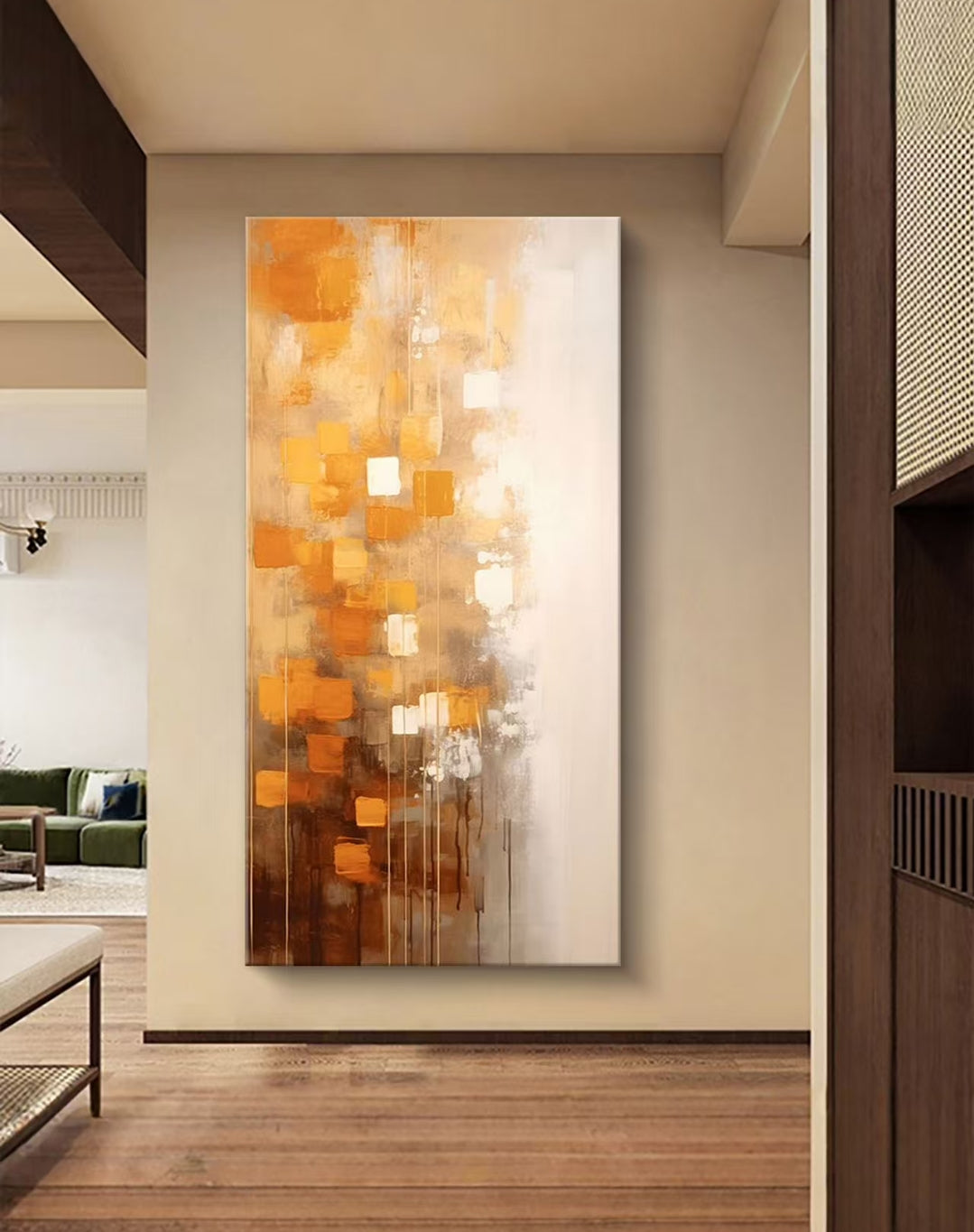 Citrus Bloom Abstract Oil Painting