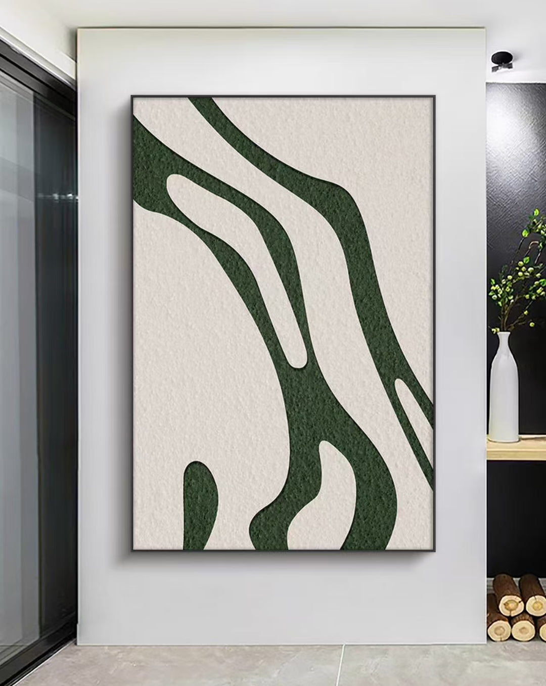 Emerald Cloud Abstract Oil Painting