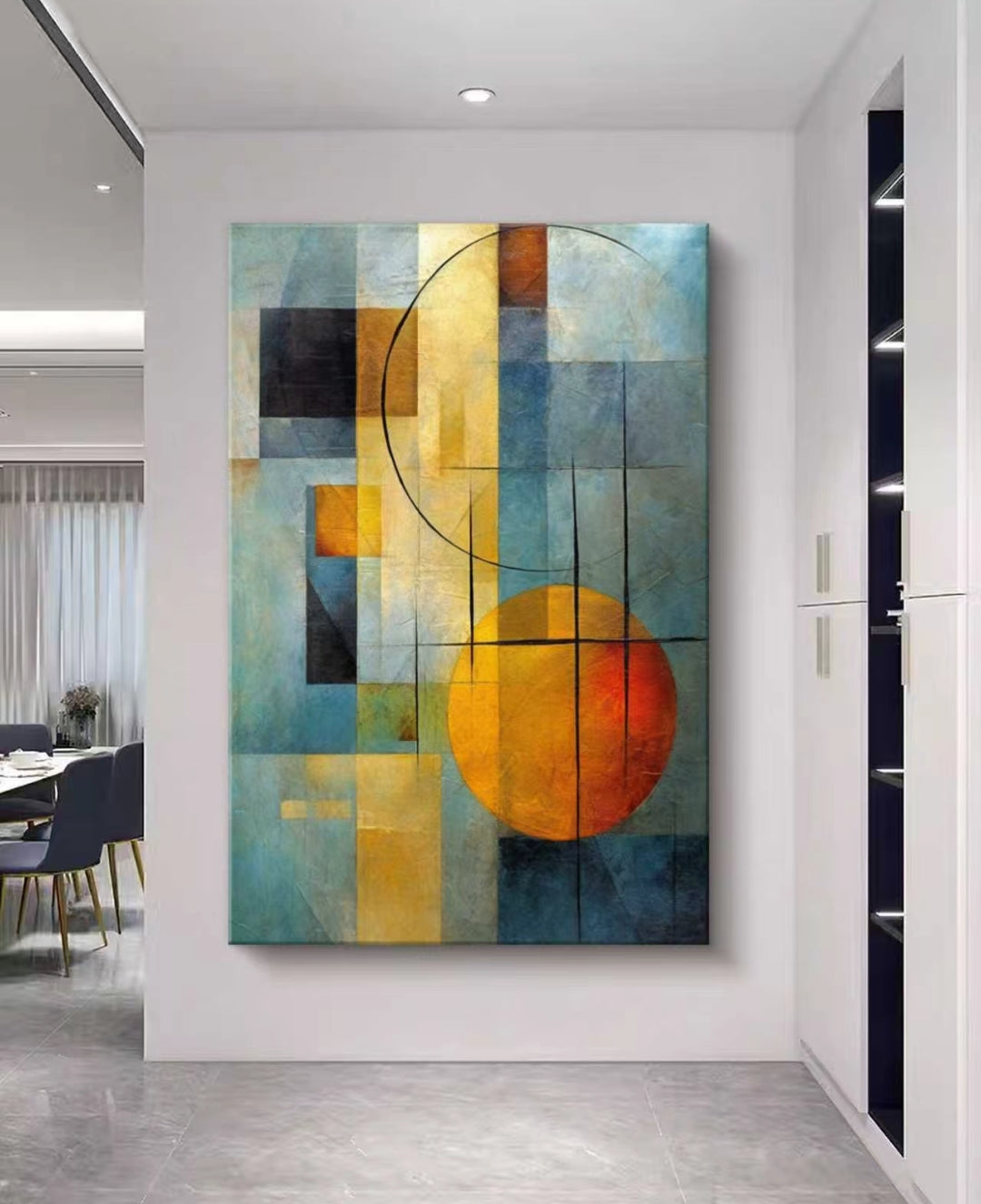 Circle of Serenity Abstract Oil Painting