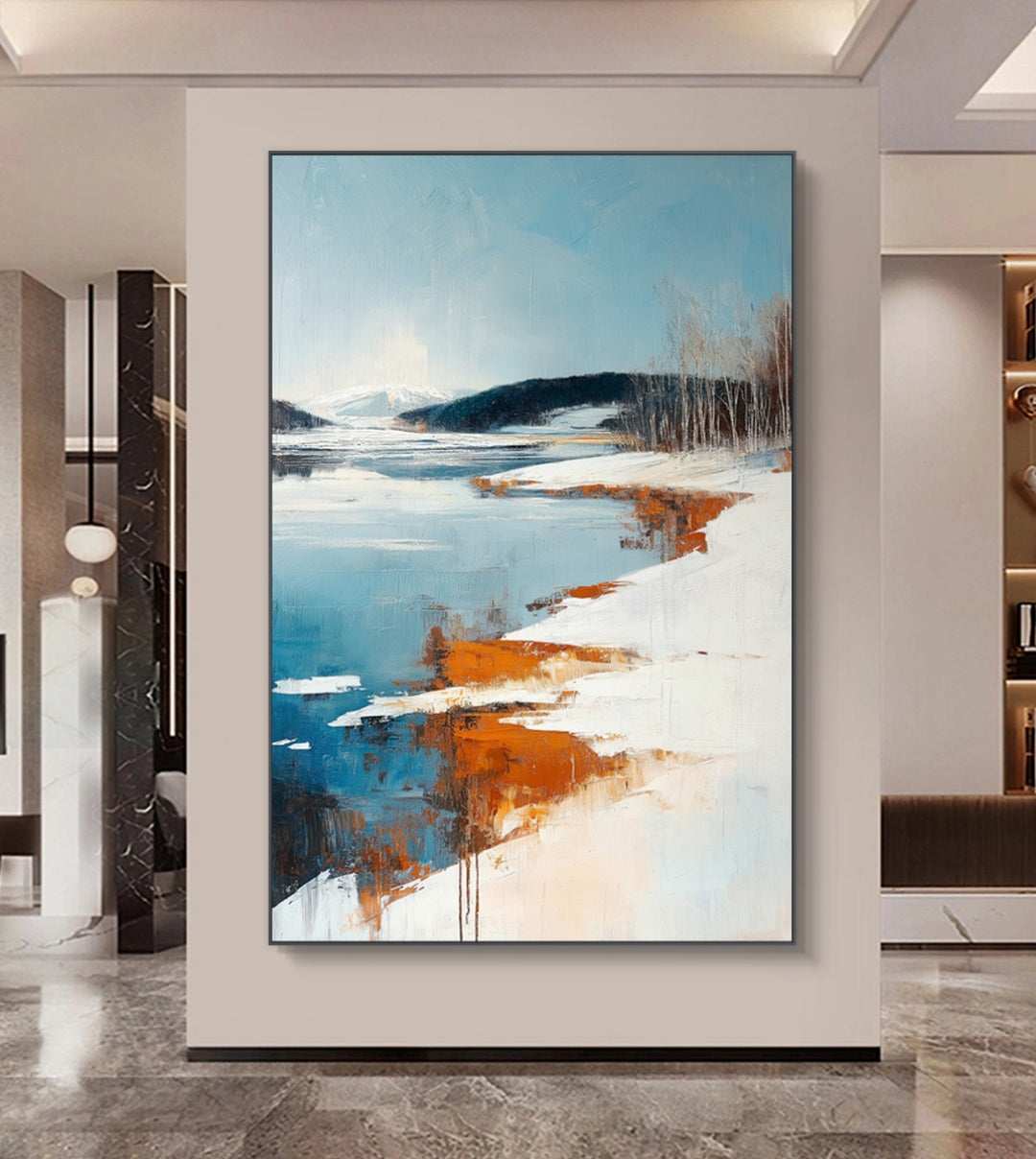 Onlookers Art | Oil Painting | River of Snow Oil Painting