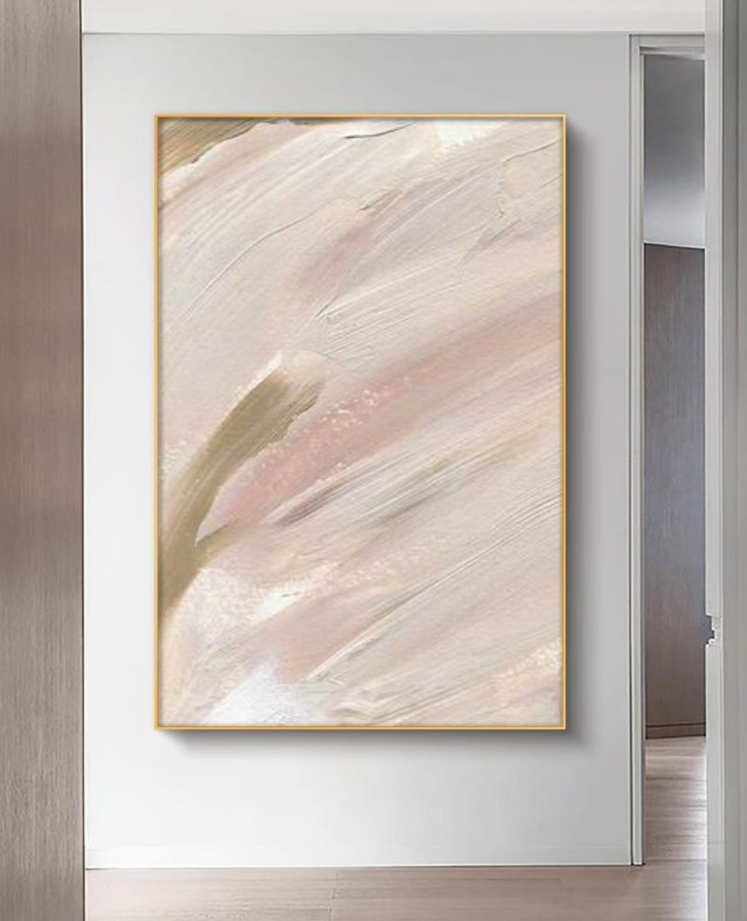 Silken Whisper Abstract Oil Painting