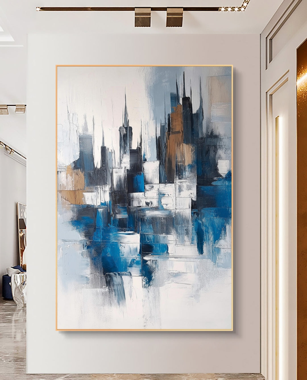 Onlookers Art | Oil Painting | Slate Serenity Abstract Oil Painting