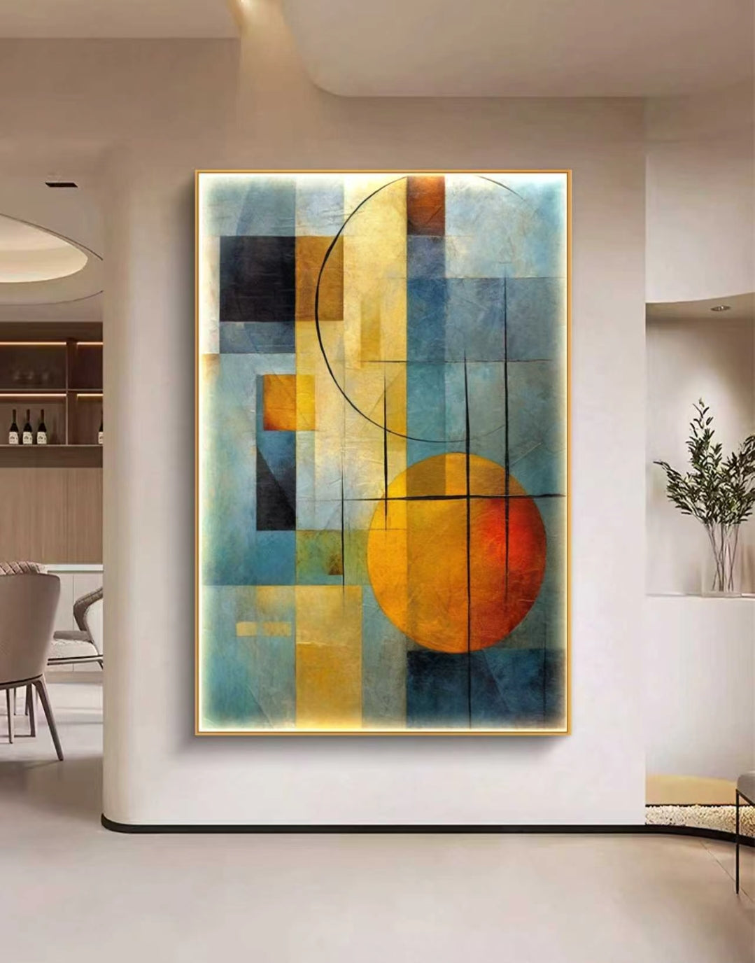 Circle of Serenity Abstract Oil Painting