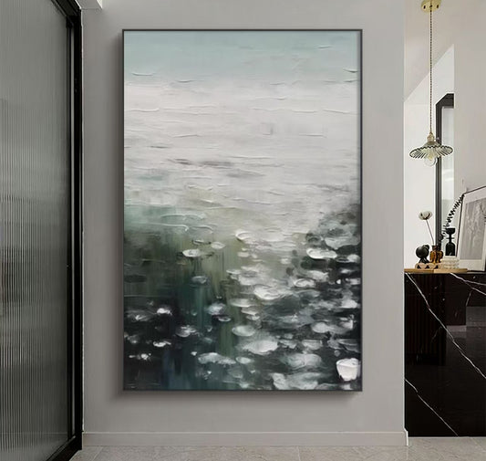 Onlookers Art | Oil Painting | LotuS in the mist Oil Painting