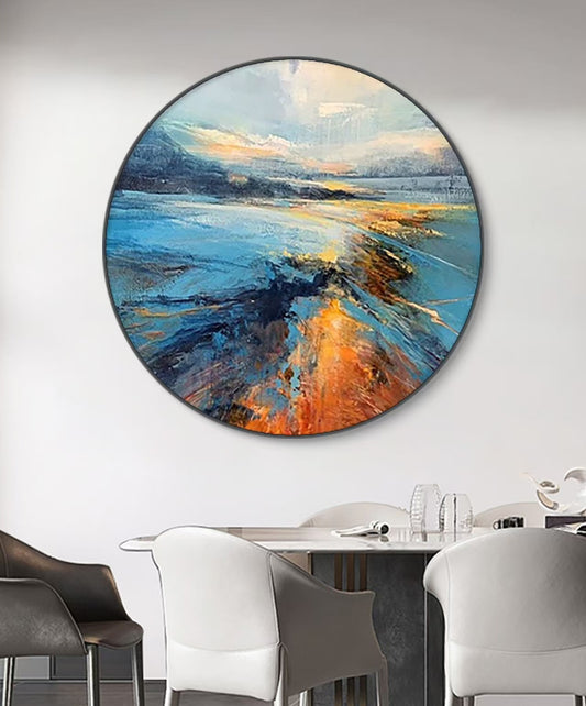 Onlookers Art | Oil Painting | Whisper of the Blue Abstract Oil Painting