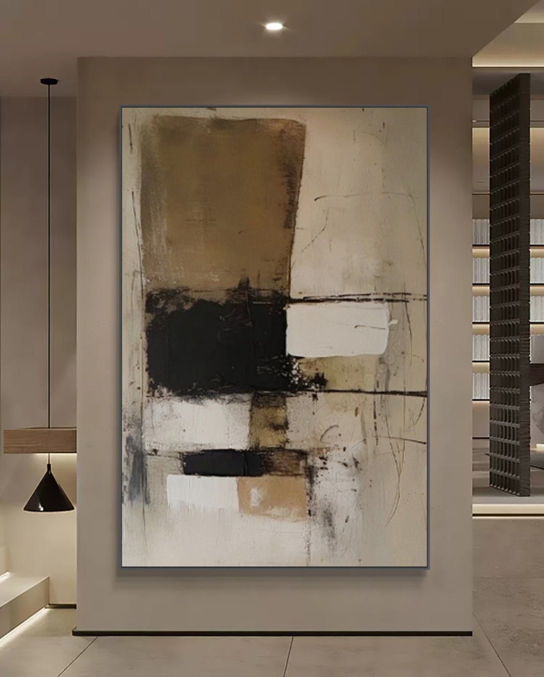 Terra Noir Abstract Oil Painting