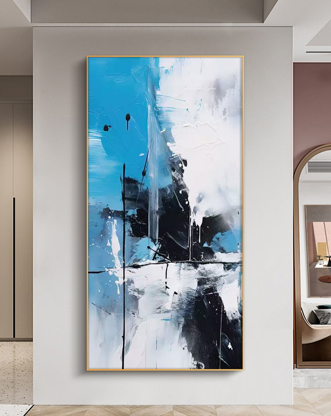 Frozen Tide Abstract Oil Painting