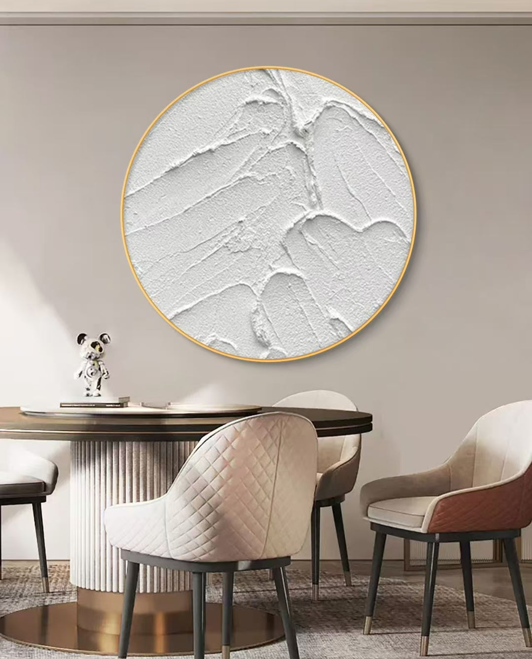 White Essence Abstract Oil Painting