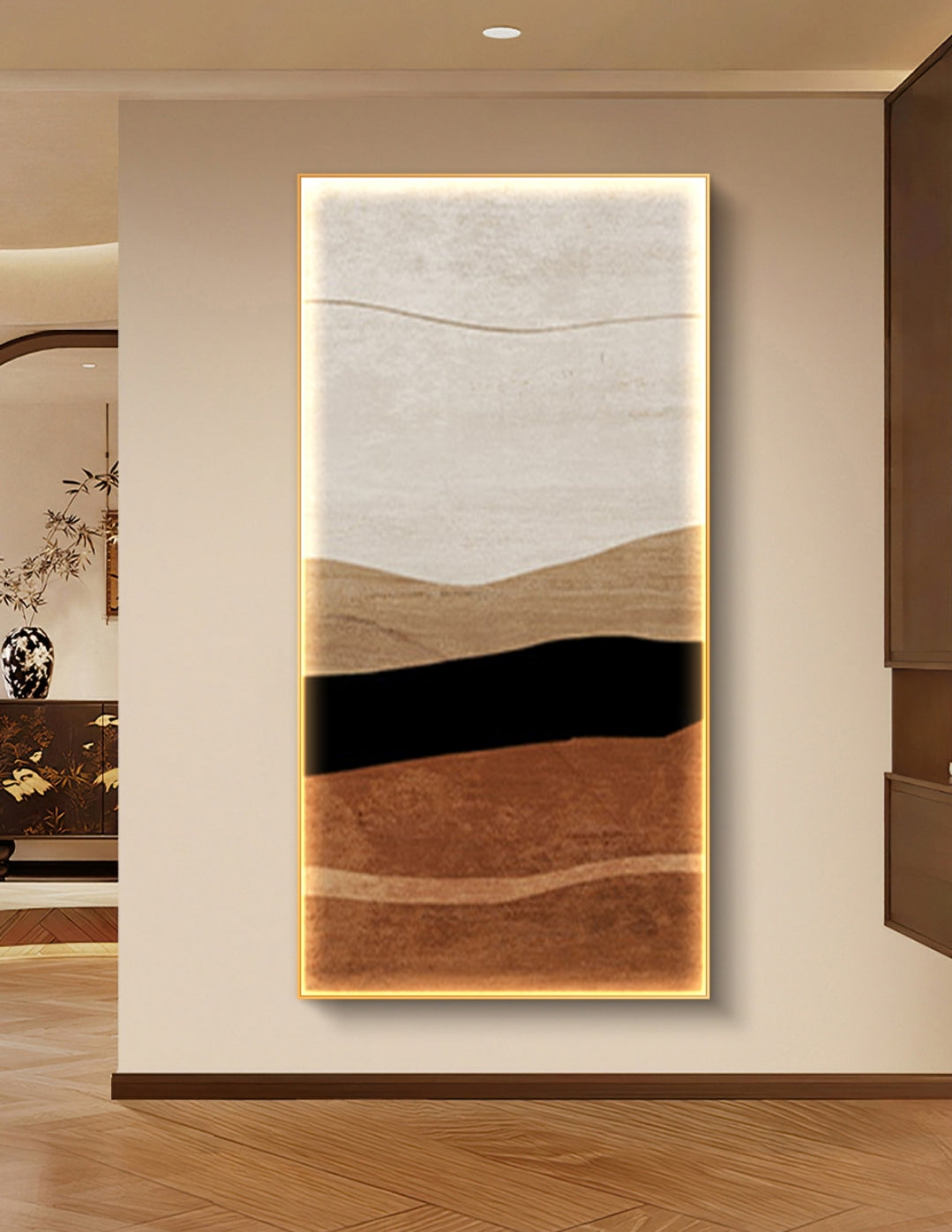 Warm Foundations Abstract Oil Painting