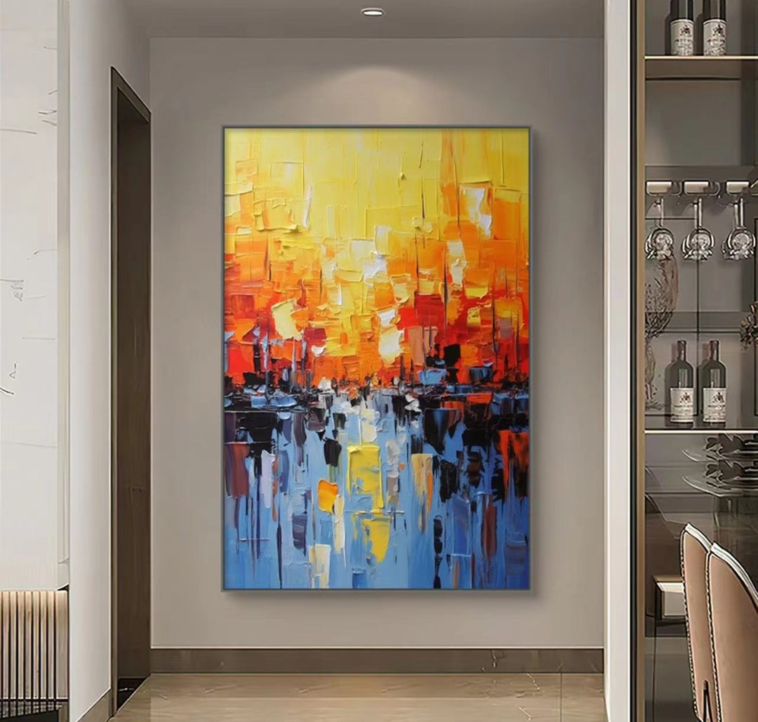 Onlookers Art | Oil Painting | VibranT Abstract Oil Painting