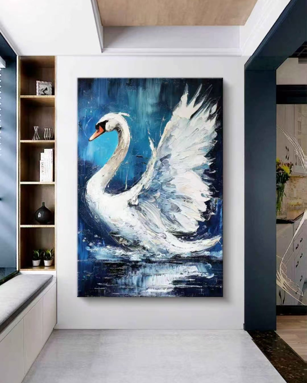 White Swan Oil Painting