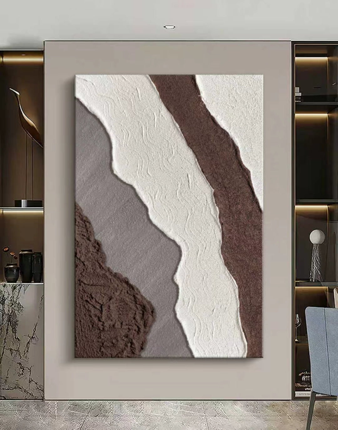 Timber Mist Abstract Oil Painting