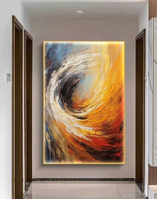 Onlookers Art | Oil Painting | Spiral of Light Abstract Oil Painting
