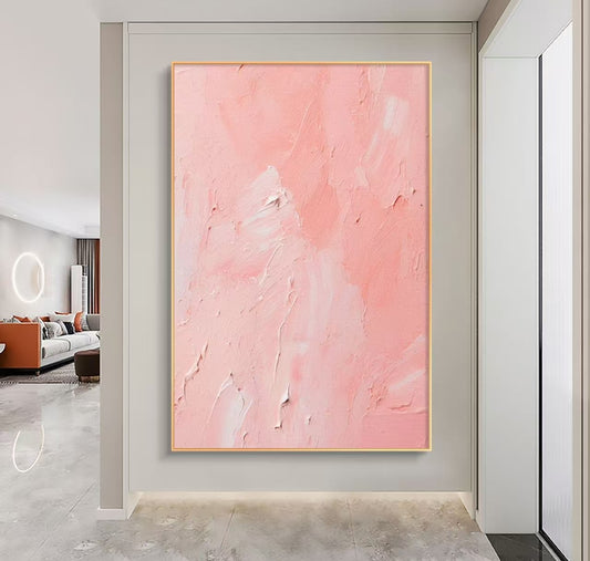 Onlookers Art | Oil Painting | Pink Mirage Abstract Oil Painting
