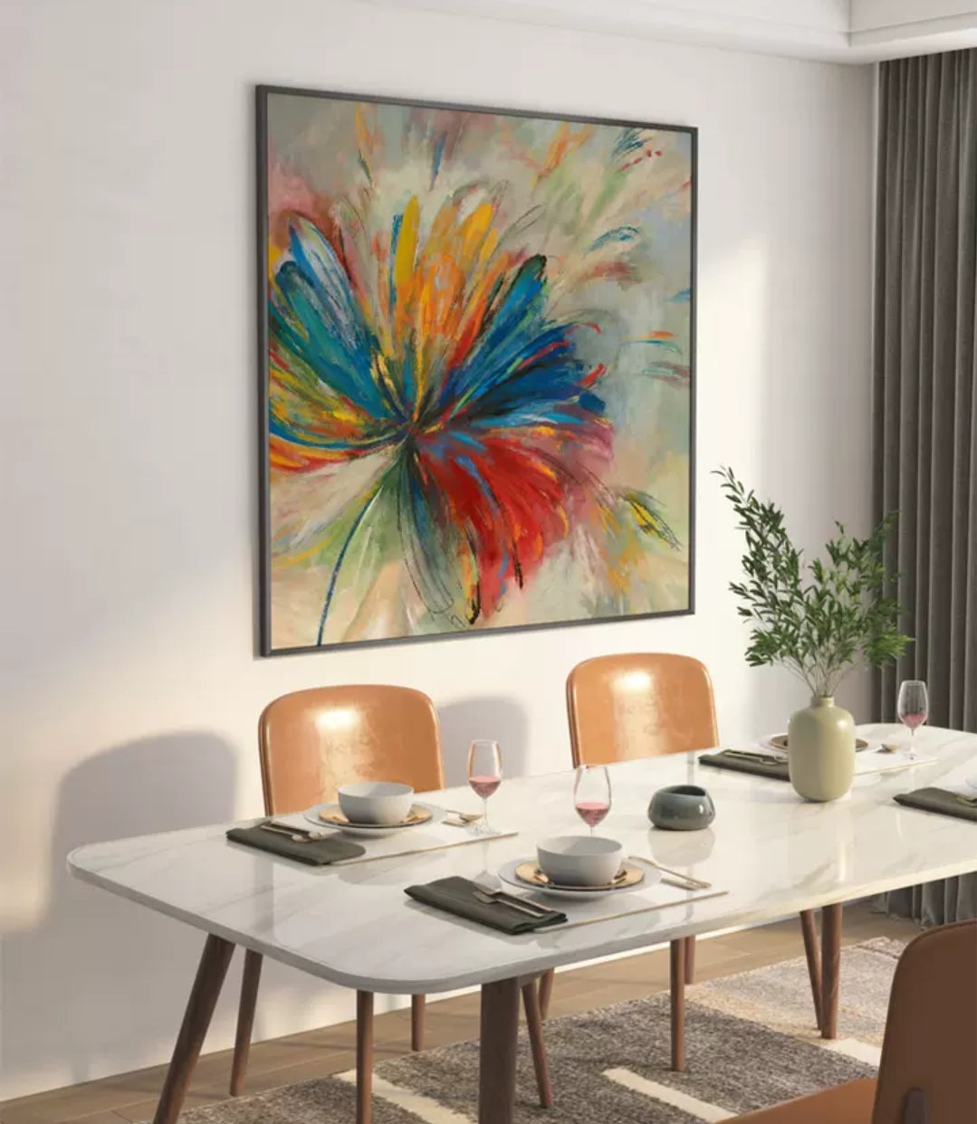 Onlookers Art | Oil Painting | Alower Abstract Oil Painting