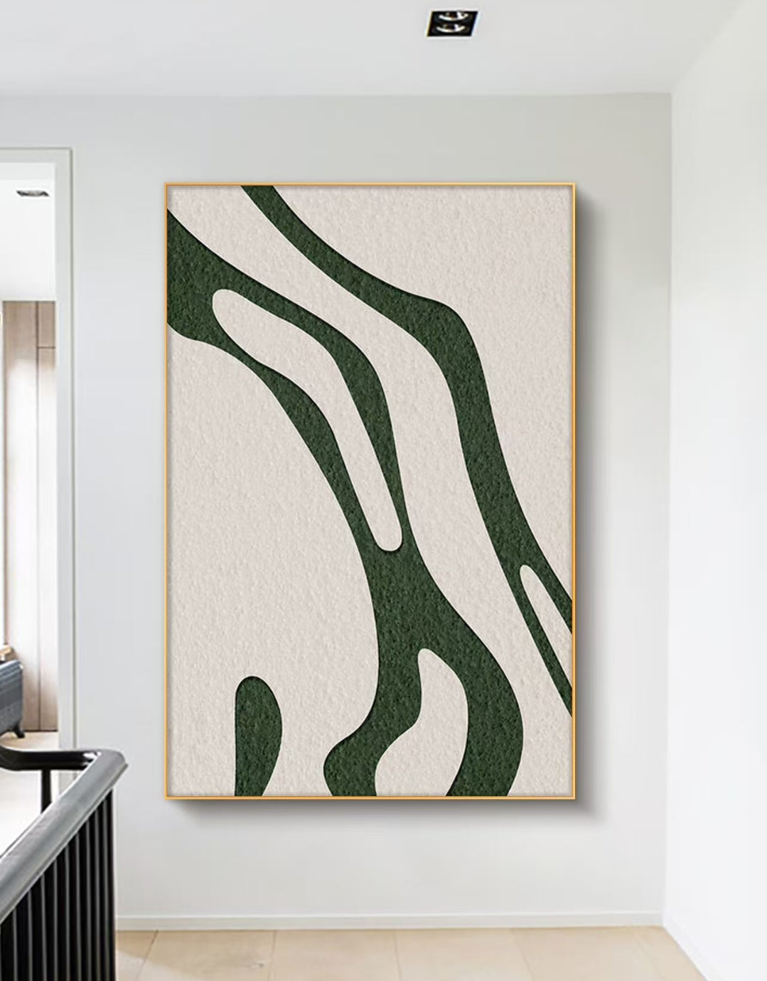 Emerald Cloud Abstract Oil Painting