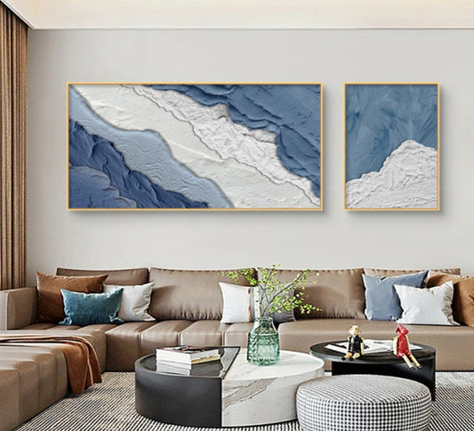 Onlookers Art | Oil Painting | Blue Cascade Oil Painting