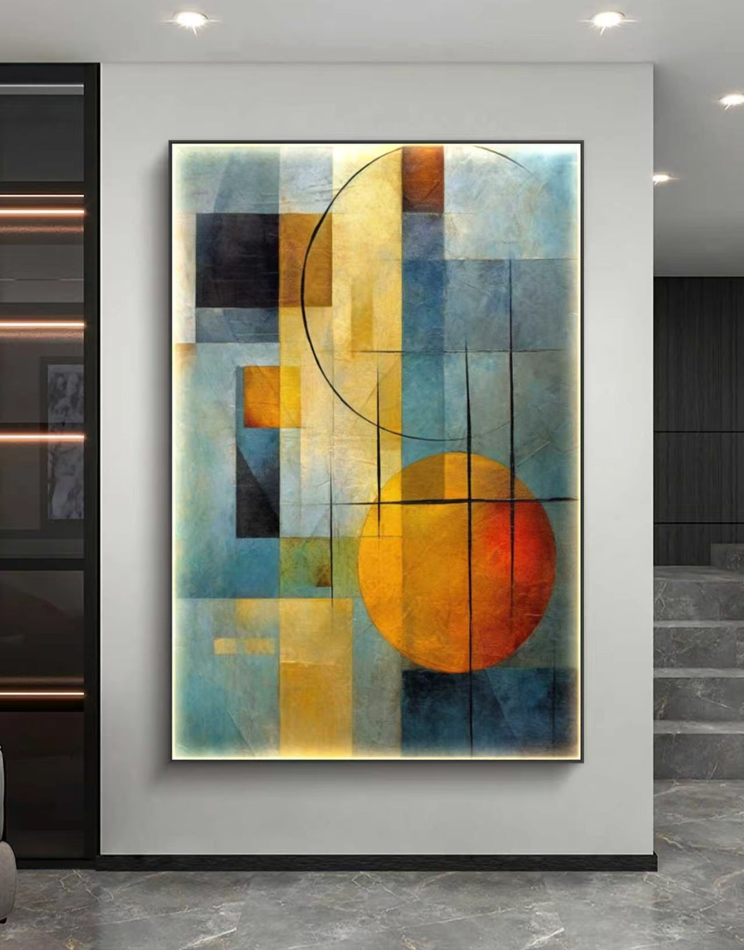 Circle of Serenity Abstract Oil Painting