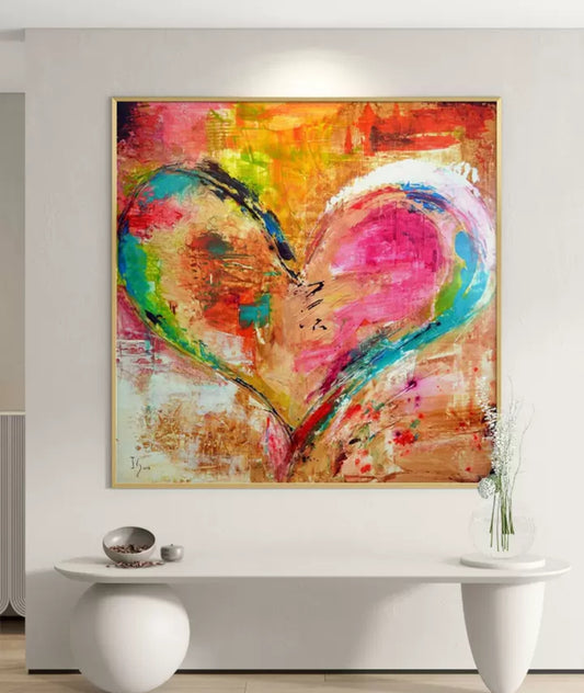 Onlookers Art | Oil Painting | Heart Abstract Oil Painting