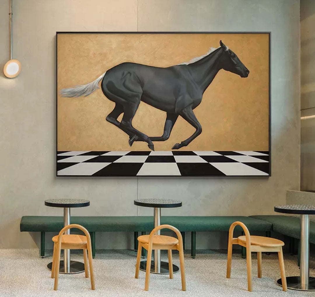Onlookers Art | Art Painting | CoaL Horse Art Painting