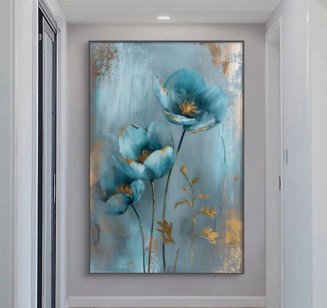 IndigO Flower Oil Painting