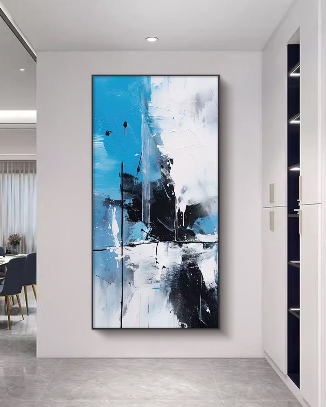Frozen Tide Abstract Oil Painting