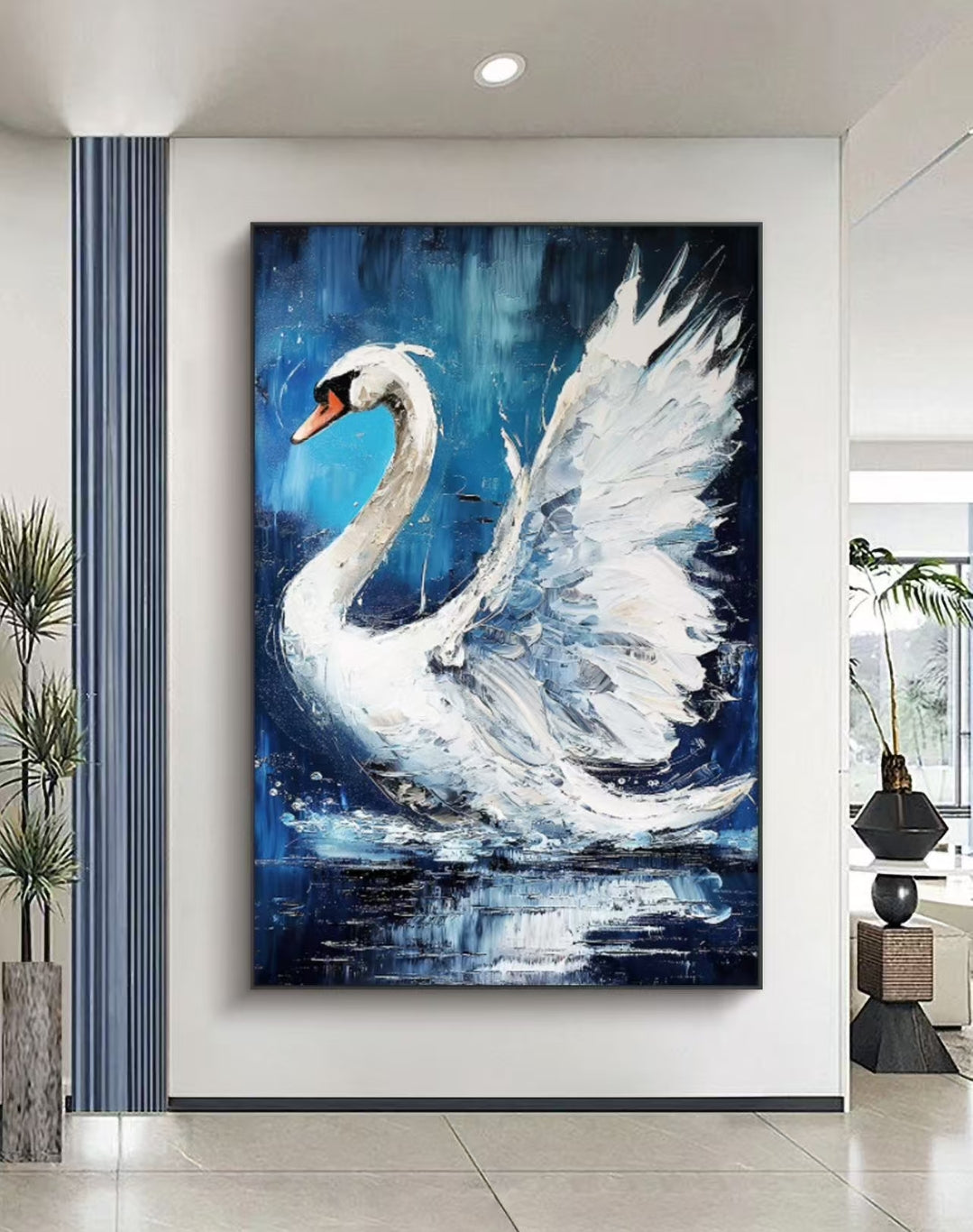 White Swan Oil Painting